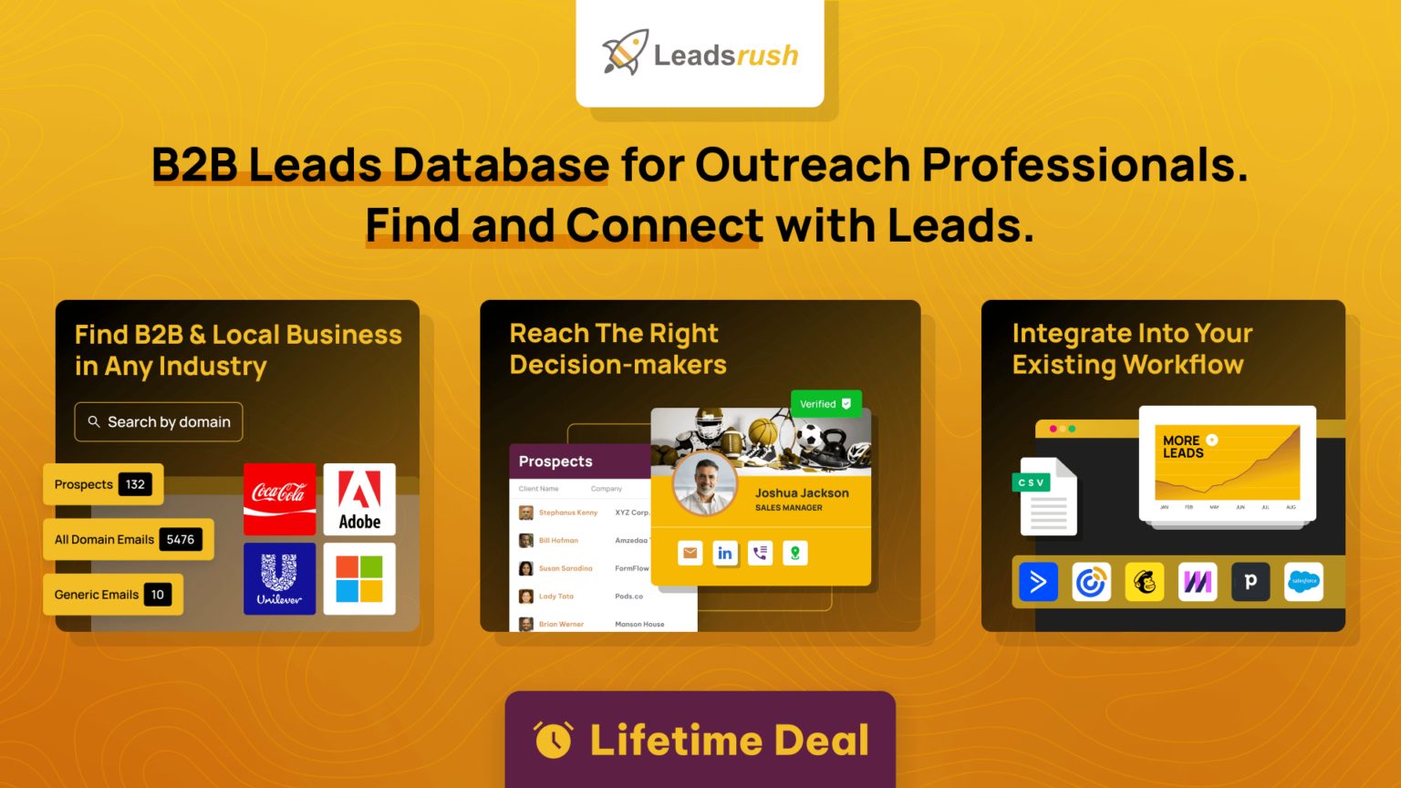 Leadsrush lifetime deal