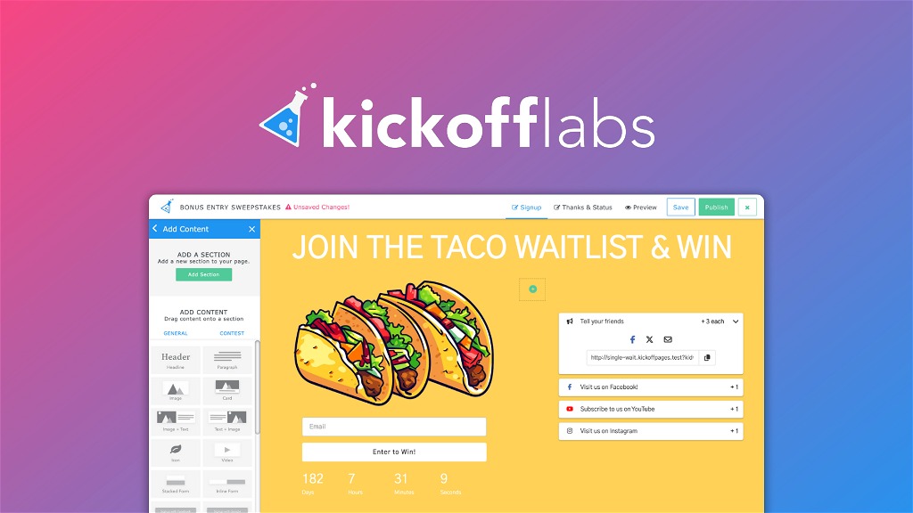 KickoffLabs lifetime deal